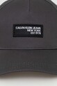 Bavlněná baseballová čepice Calvin Klein Jeans K50K511428 šedá SS24