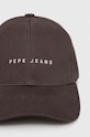 Pepe Jeans czapka z daszkiem bawełniana NATHAN PM040535 szary SS24