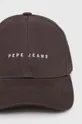 Βαμβακερό καπέλο του μπέιζμπολ Pepe Jeans NATHAN γκρί