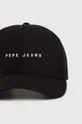 Βαμβακερό καπέλο του μπέιζμπολ Pepe Jeans μαύρο