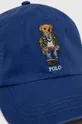 Polo Ralph Lauren czapka z daszkiem bawełniana niebieski