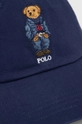 Bombažna bejzbolska kapa Polo Ralph Lauren mornarsko modra