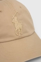 Polo Ralph Lauren czapka z daszkiem bawełniana beżowy