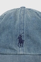 Akcesoria Polo Ralph Lauren czapka z daszkiem jeansowa 710935283 niebieski