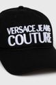 Versace Jeans Couture czapka z daszkiem bawełniana 76GAZK10.ZG010 czarny SS24