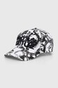 Versace Jeans Couture czapka z daszkiem bawełniana wzorzyste biały 76GAZK10.ZG267