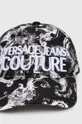 Pamučna kapa sa šiltom Versace Jeans Couture crna