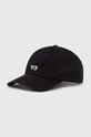 Y-3 cotton baseball cap Dad Cap applique black IN2391