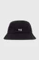 μαύρο Βαμβακερό καπέλο Y-3 Bucket Hat Ανδρικά