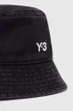 Bavlnený klobúk Y-3 Bucket Hat čierna