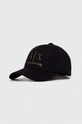 Armani Exchange șapcă de baseball din bumbac bumbac negru 954227.4R121