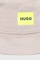 HUGO kapelusz bawełniany 50514748 szary SS24