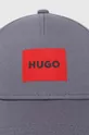 Βαμβακερό καπέλο του μπέιζμπολ HUGO γκρί