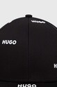 Akcesoria HUGO czapka z daszkiem bawełniana 50516141 czarny