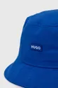 Bavlnený klobúk Hugo Blue modrá