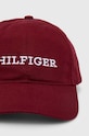 Хлопковая кепка Tommy Hilfiger AM0AM12154 бордо SS24