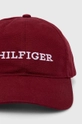 Βαμβακερό καπέλο του μπέιζμπολ Tommy Hilfiger μπορντό