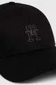 Tommy Hilfiger czapka z daszkiem bawełniana czarny