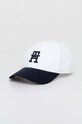 Tommy Hilfiger șapcă de baseball din bumbac bumbac alb AM0AM12301