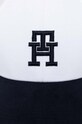 Tommy Hilfiger șapcă de baseball din bumbac AM0AM12301 alb SS24