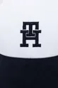 Pamučna kapa sa šiltom Tommy Hilfiger bijela