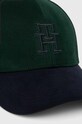 Tommy Hilfiger czapka z daszkiem bawełniana AM0AM12301 zielony SS24