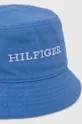 Bombažni klobuk Tommy Hilfiger modra