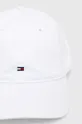 Βαμβακερό καπέλο του μπέιζμπολ Tommy Hilfiger λευκό