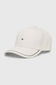 Tommy Hilfiger czapka z daszkiem bawełniana aplikacja biały AM0AM12304