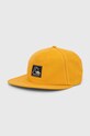 Quiksilver czapka z daszkiem bawełniana aplikacja żółty AQYHA05385