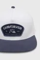 Βαμβακερό καπέλο του μπέιζμπολ Quiksilver λευκό