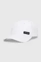 λευκό Βαμβακερό καπέλο του μπέιζμπολ Calvin Klein Ανδρικά