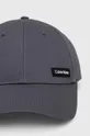 Хлопковая кепка Calvin Klein серый