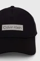 Bombažna bejzbolska kapa Calvin Klein črna