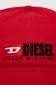 Diesel czapka z daszkiem bawełniana czerwony