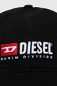 Diesel czapka z daszkiem bawełniana czarny