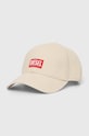 Diesel șapcă de baseball din bumbac bumbac bej A11360.0BLAA