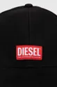 Βαμβακερό καπέλο του μπέιζμπολ Diesel μαύρο