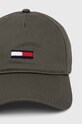 Tommy Jeans czapka z daszkiem bawełniana AM0AM11692 zielony AW24