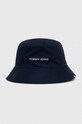Tommy Jeans kapelusz bawełniany aplikacja granatowy AM0AM12144