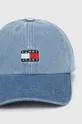 Τζιν καπέλο μπέιζμπολ Tommy Jeans μπλε