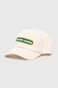 Human Made cotton baseball cap 6 Panel applique beige HM27GD013