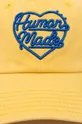 Human Made cotton baseball cap 6 Panel Cap yellow