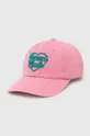 ροζ Βαμβακερό καπέλο του μπέιζμπολ Human Made 6 Panel Cap Ανδρικά