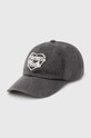 Human Made berretto da baseball in cotone 6 Panel Cap applique grigio HM27GD011