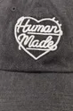 Хлопковая кепка Human Made 6 Panel Cap серый