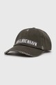 Han Kjøbenhavn cotton baseball cap Distressed Signature Cap cotton green A.132999