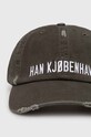 Han Kjøbenhavn cotton baseball cap Distressed Signature Cap A.132999 green SS24