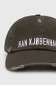 Хлопковая кепка Han Kjøbenhavn Distressed Signature Cap зелёный