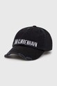 Han Kjøbenhavn czapka z daszkiem bawełniana Distressed Signature Cap bawełna czarny A.132999